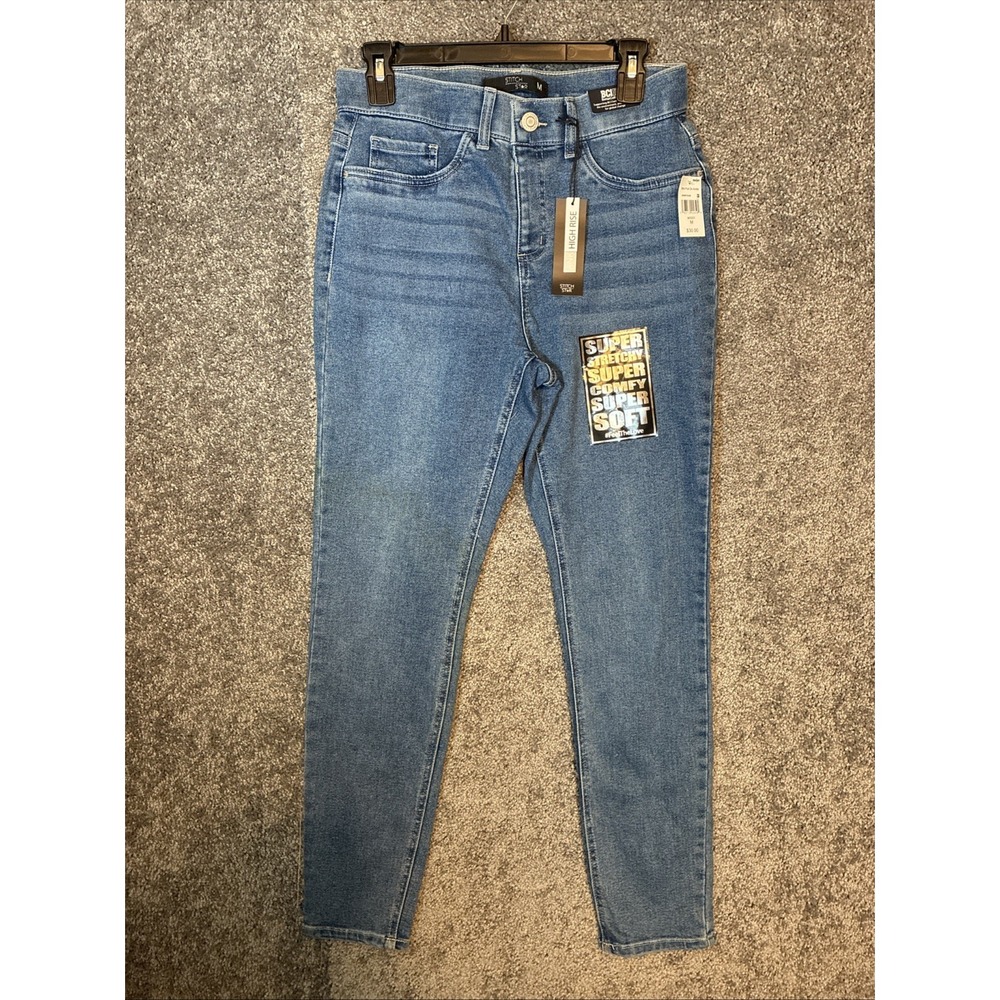 Stitch Star High Rise Ankle Skinny Blue Jeans Size M Women's